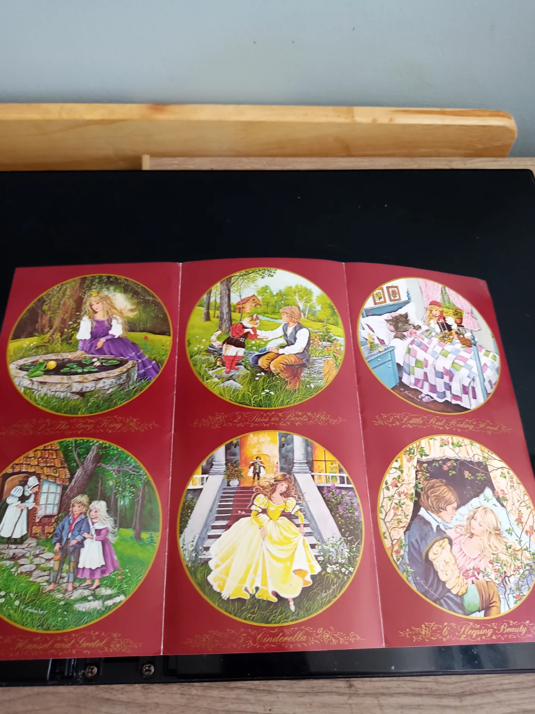 Set of six "Classic Fairy Tales" collector plates.