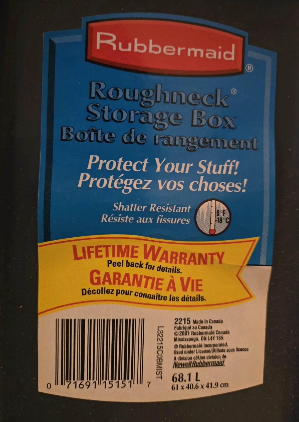 Rubbermaid Roughneck Storage Totes 68.1L - photo 2