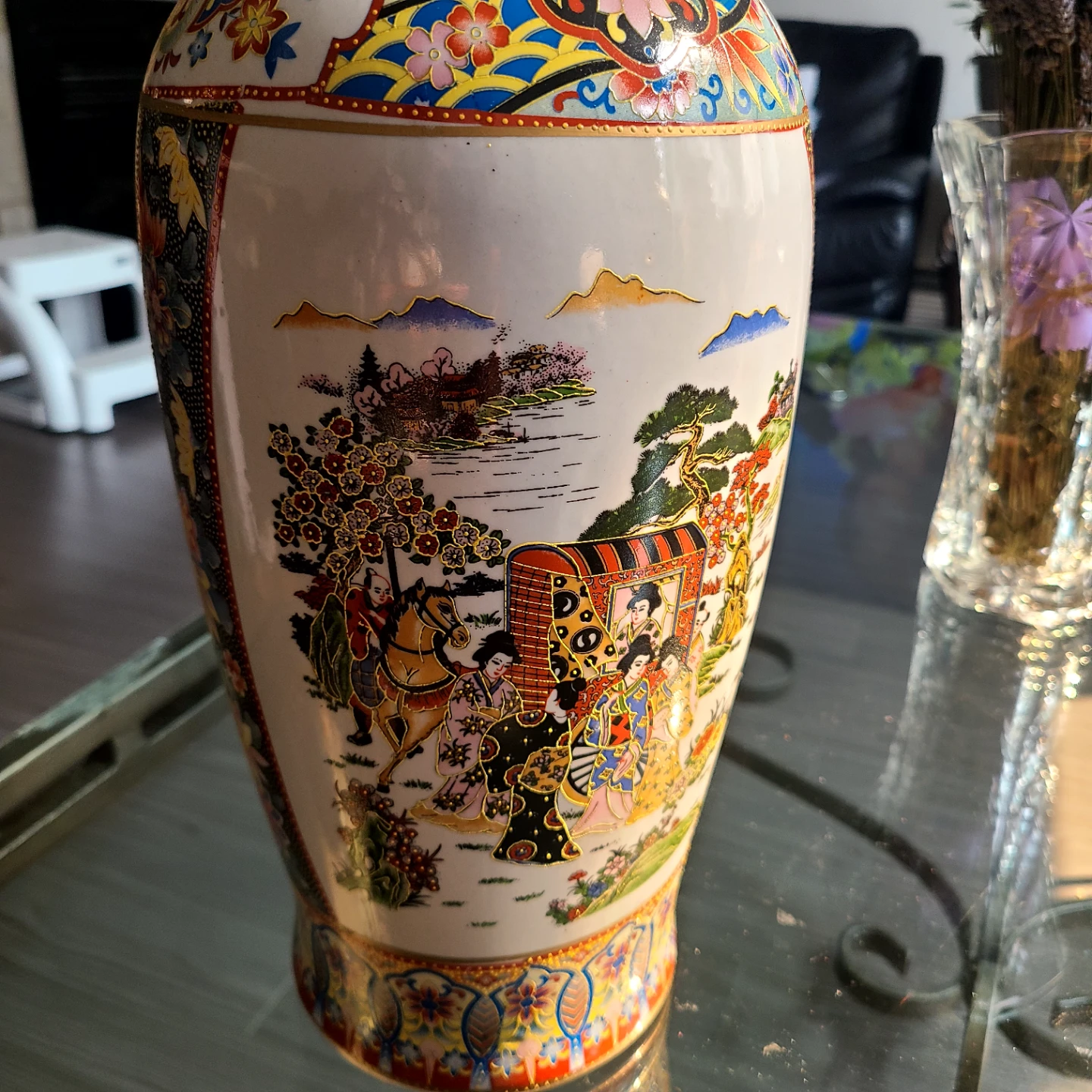 Vintage Decorative Vase - Oriental Scene - photo 4