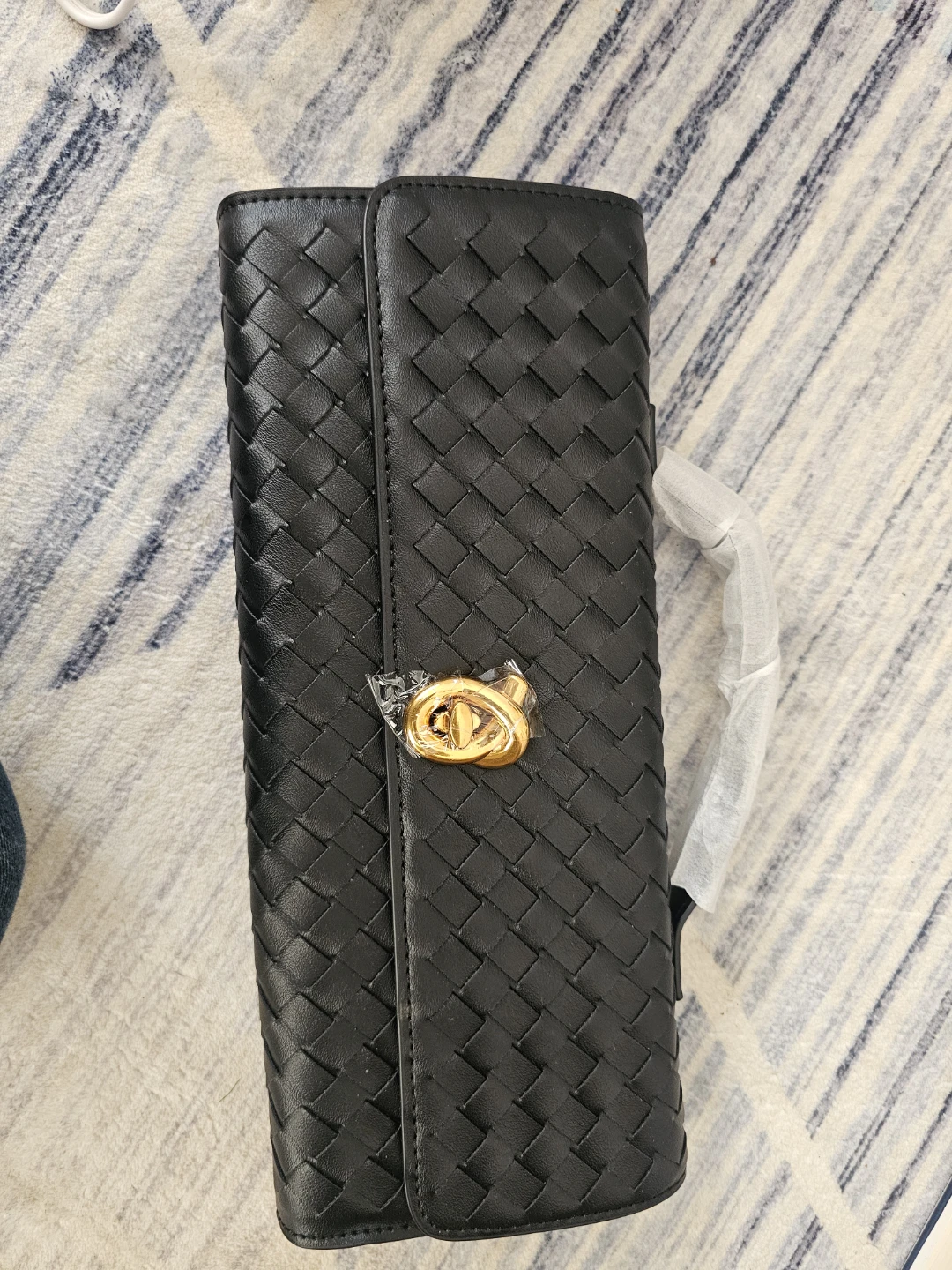Black Woven Clutch Wallet