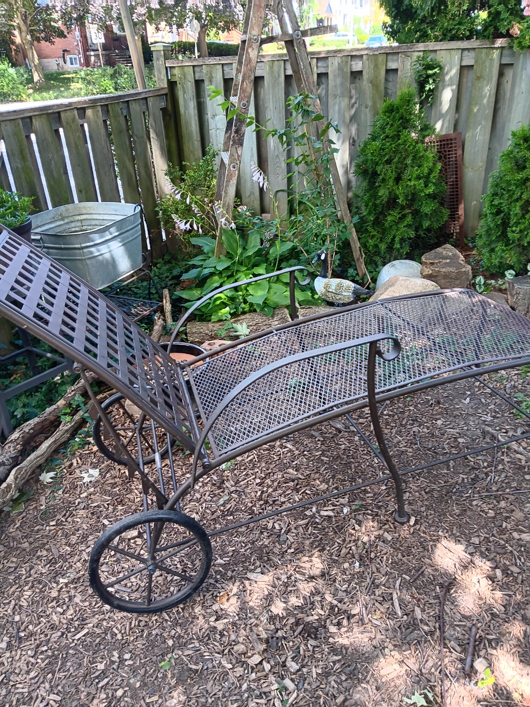 Outdoor Iron Lounge Chair with Cushion - photo 2