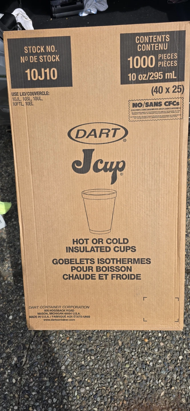 Dart Jcup 10 oz Insulated Cups - 1000 count