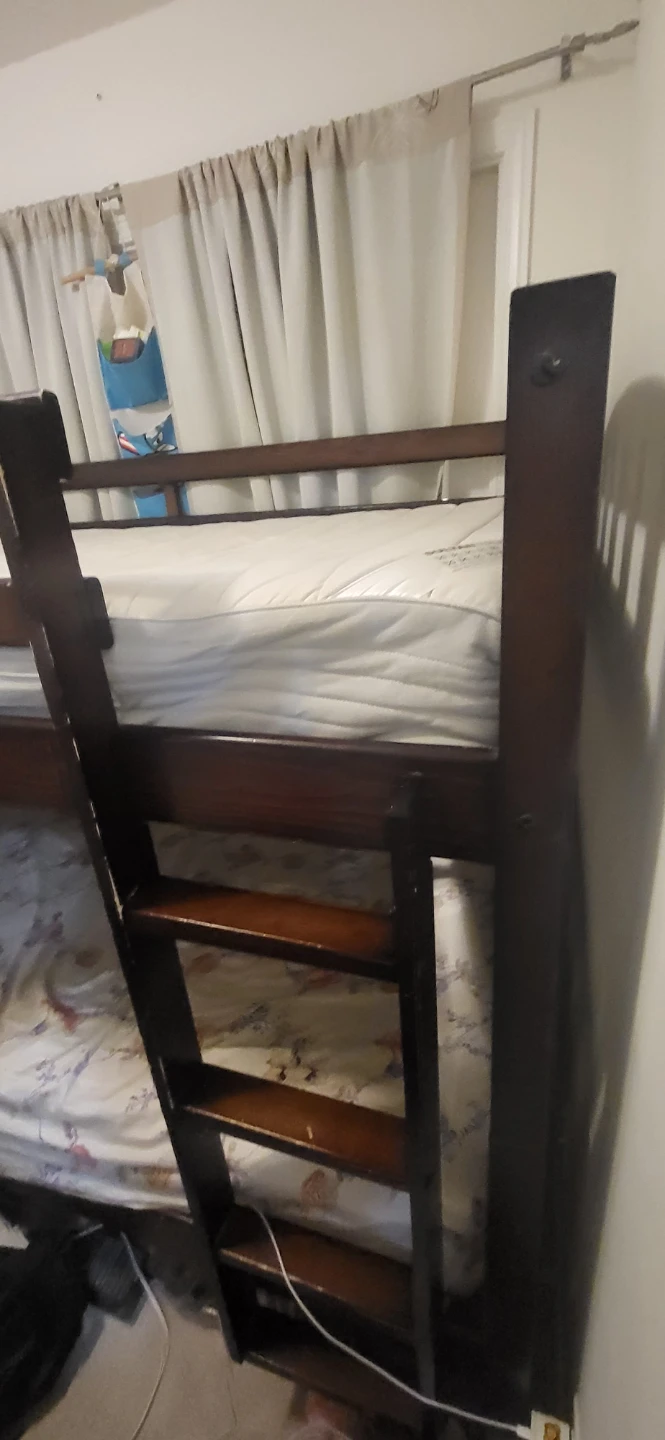 Convertible Twin Over Twin Solid Wood with 2 Twin Matresses - photo 5