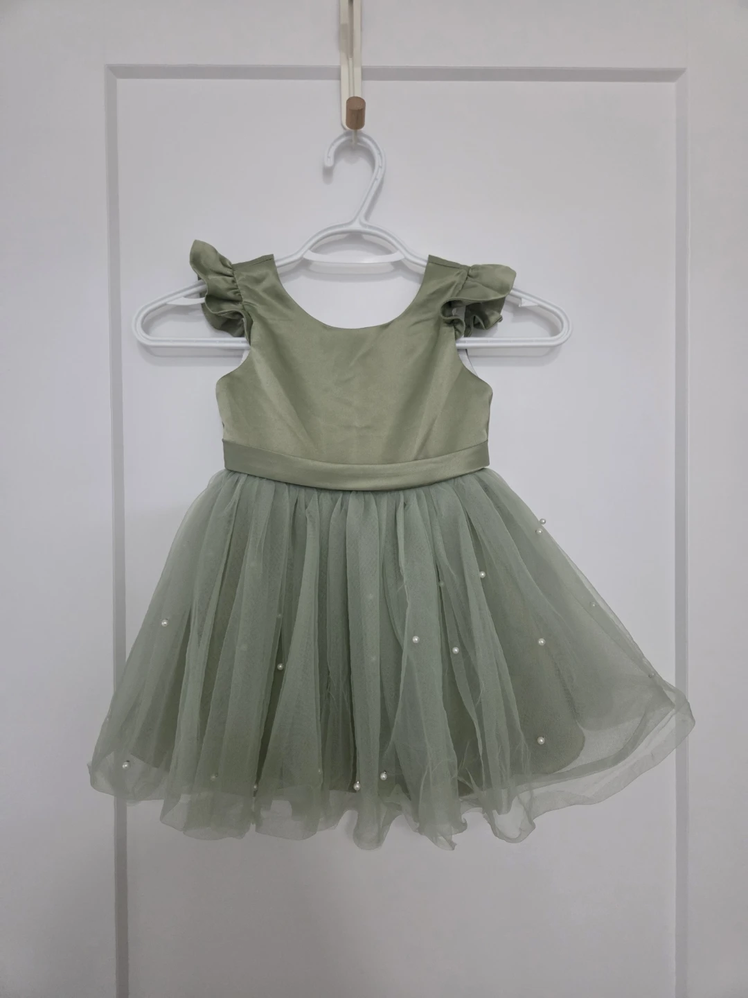 Girls Tulle Dress with Pearls - 2-3T