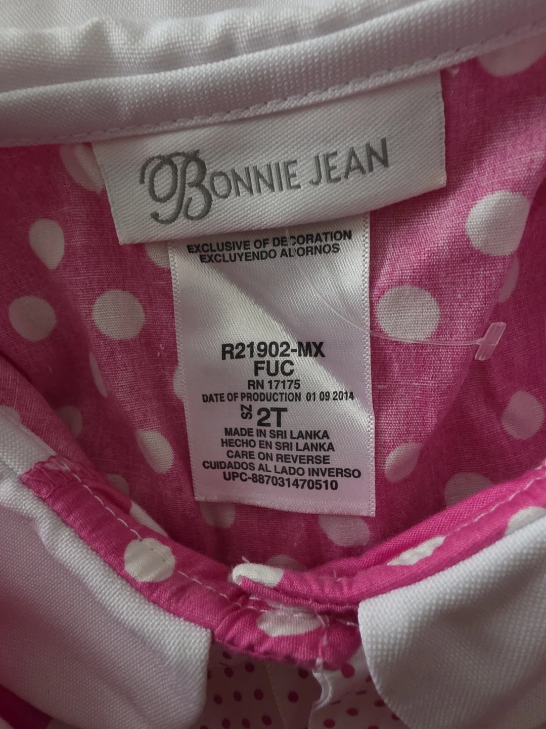 Bonnie Jean Pink Polka Dot Dress & Bloomer Set 2T - photo 4