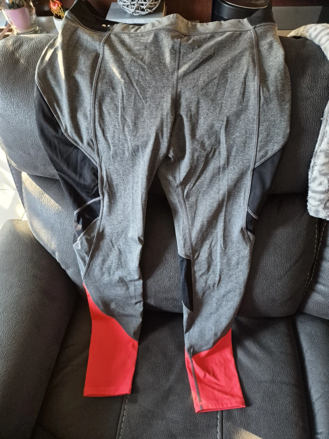 IVY PARK Grey Black Red Leggings - Size XL