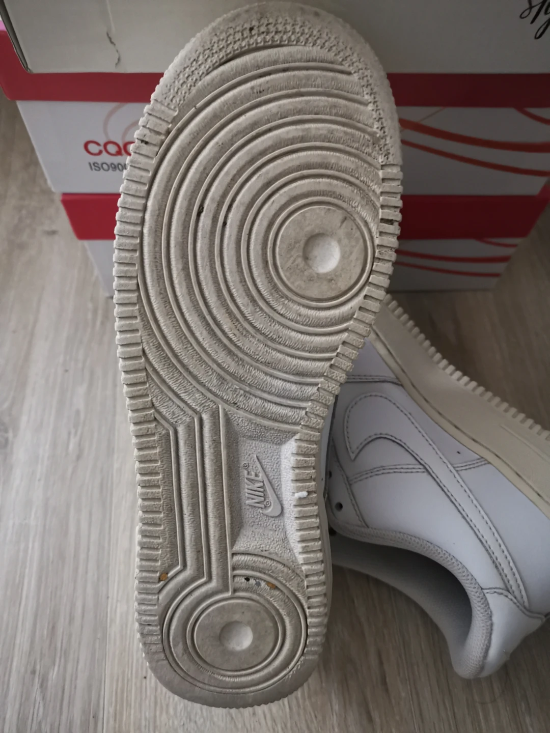 Nike Air Force 1 White Leather Sneakers - photo 5