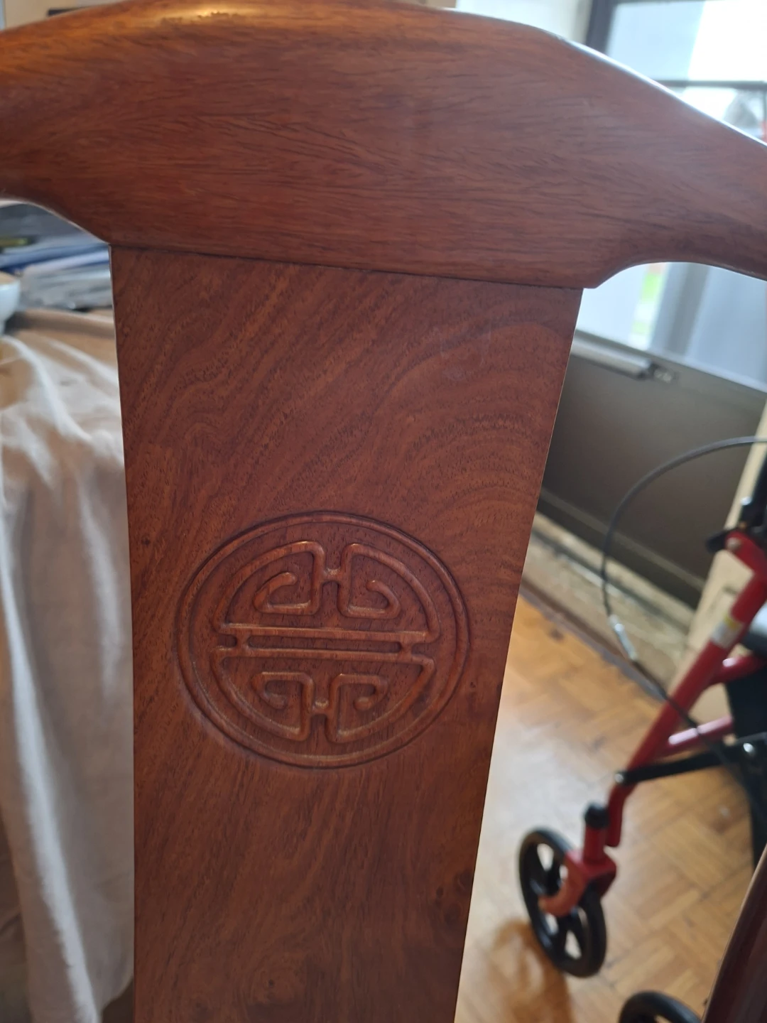 Wooden Accent Chair with Carving - photo 2