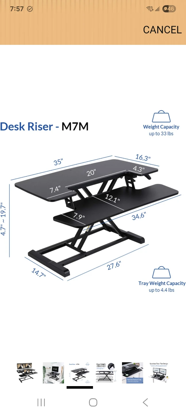FlexiSpot Standing Desk Riser - M7M - photo 3