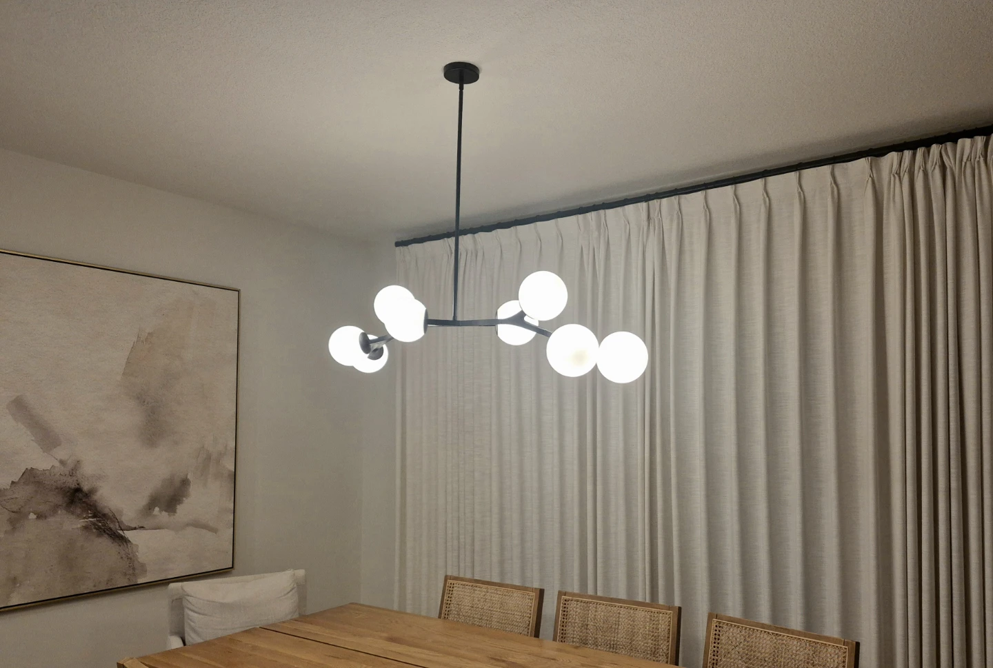 Modern Black Sputnik Chandelier
