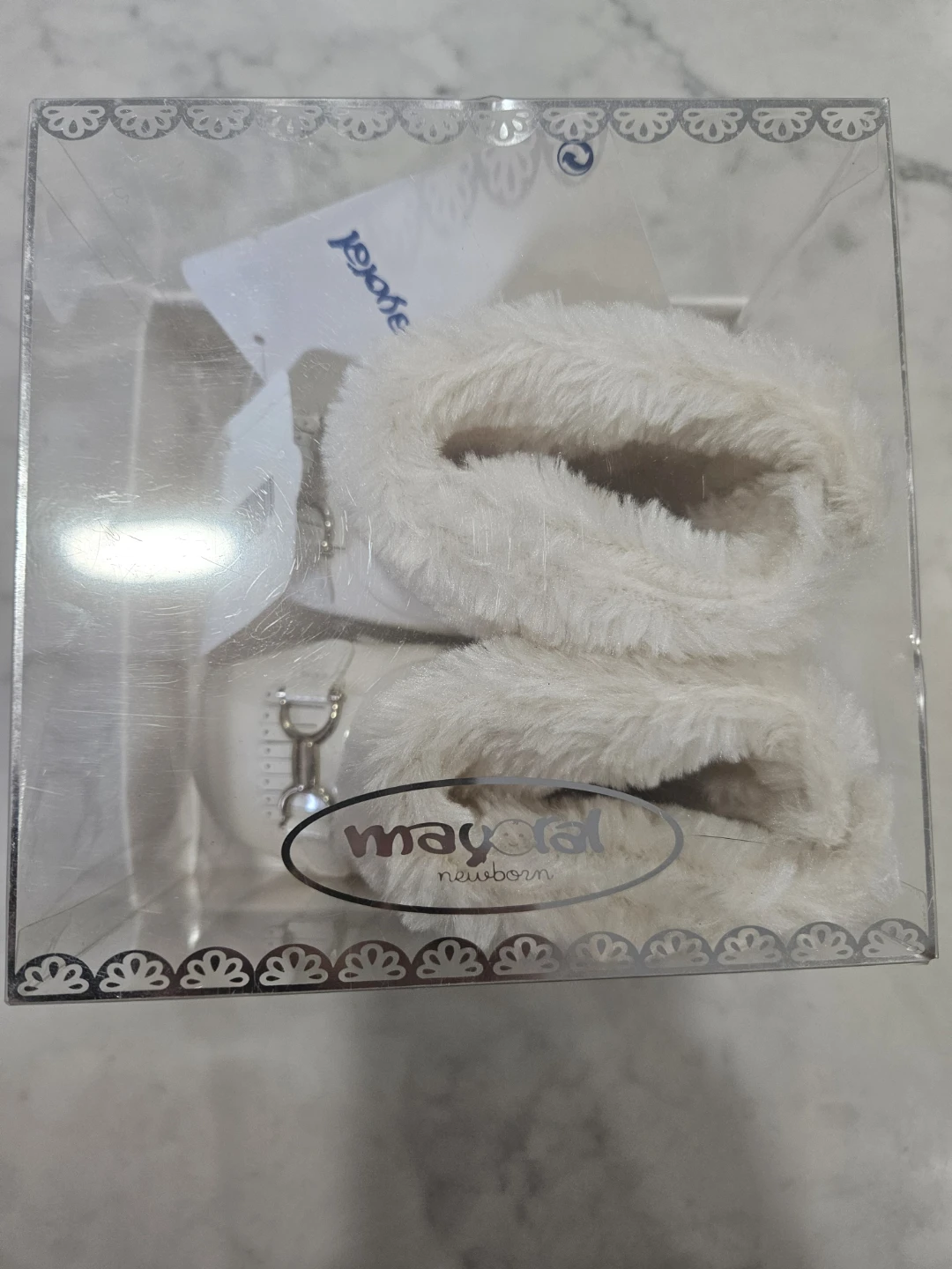 Mayoral Newborn Baby Boots - Cream - Size 19 - photo 3