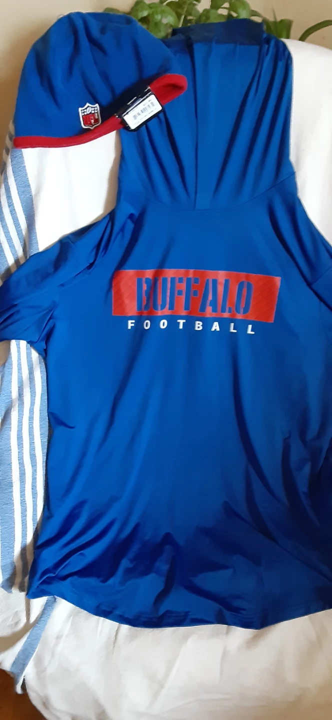 Buffalo Bills Football Hooded Shirt and Beanie Set