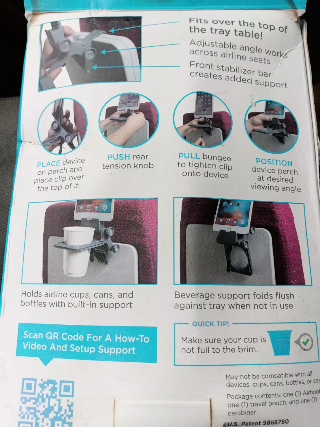 The AirHook Airline Seat Tray Table Mount for Phone & Tablet - photo 3