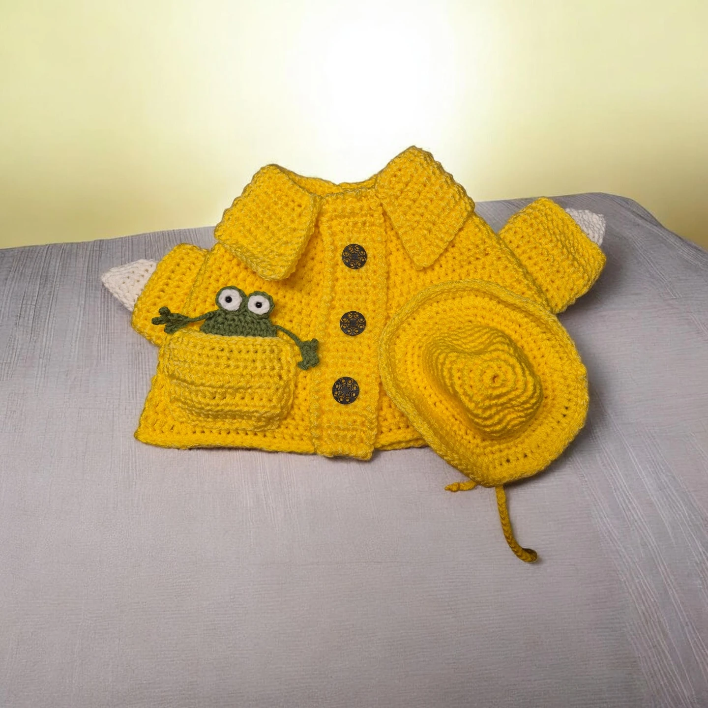 Porch goose outfit.Crochet Raincoat Set. Goose not included. - photo 2