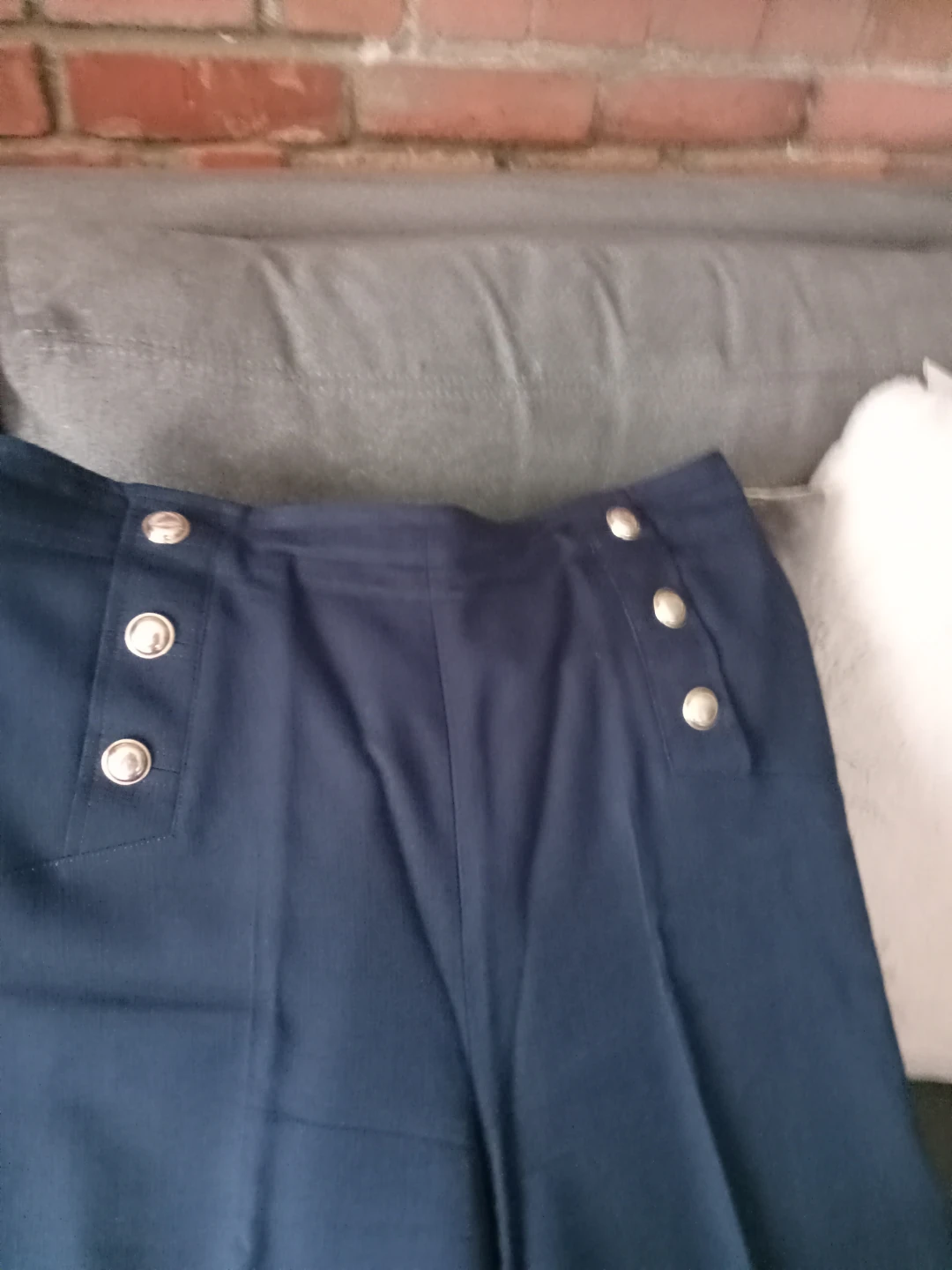 MARELLA Navy Wide Leg Cropped Pants