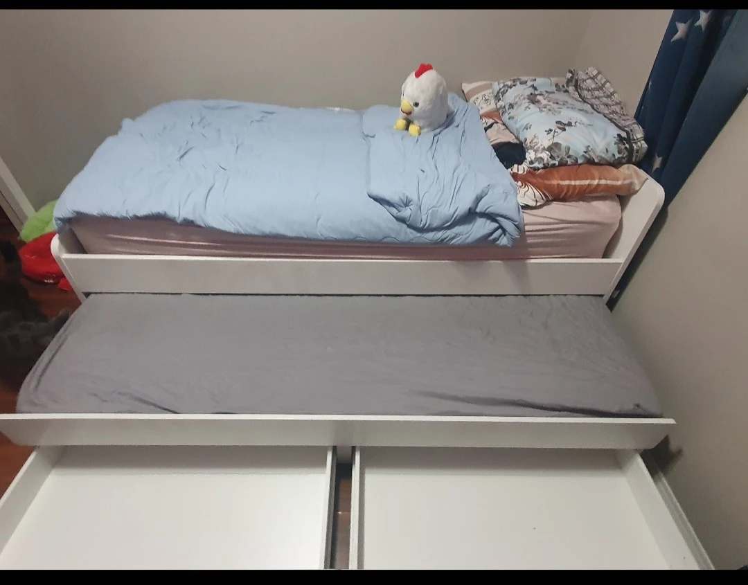 Twin Bed with Pull-Out Trundle & Storage Drawers - photo 2