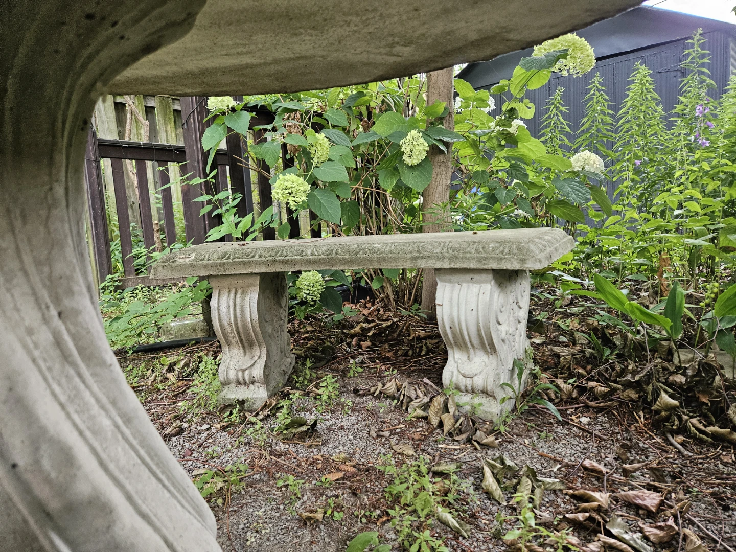 Concrete Round Picnic Table with Attached Benches - photo 2