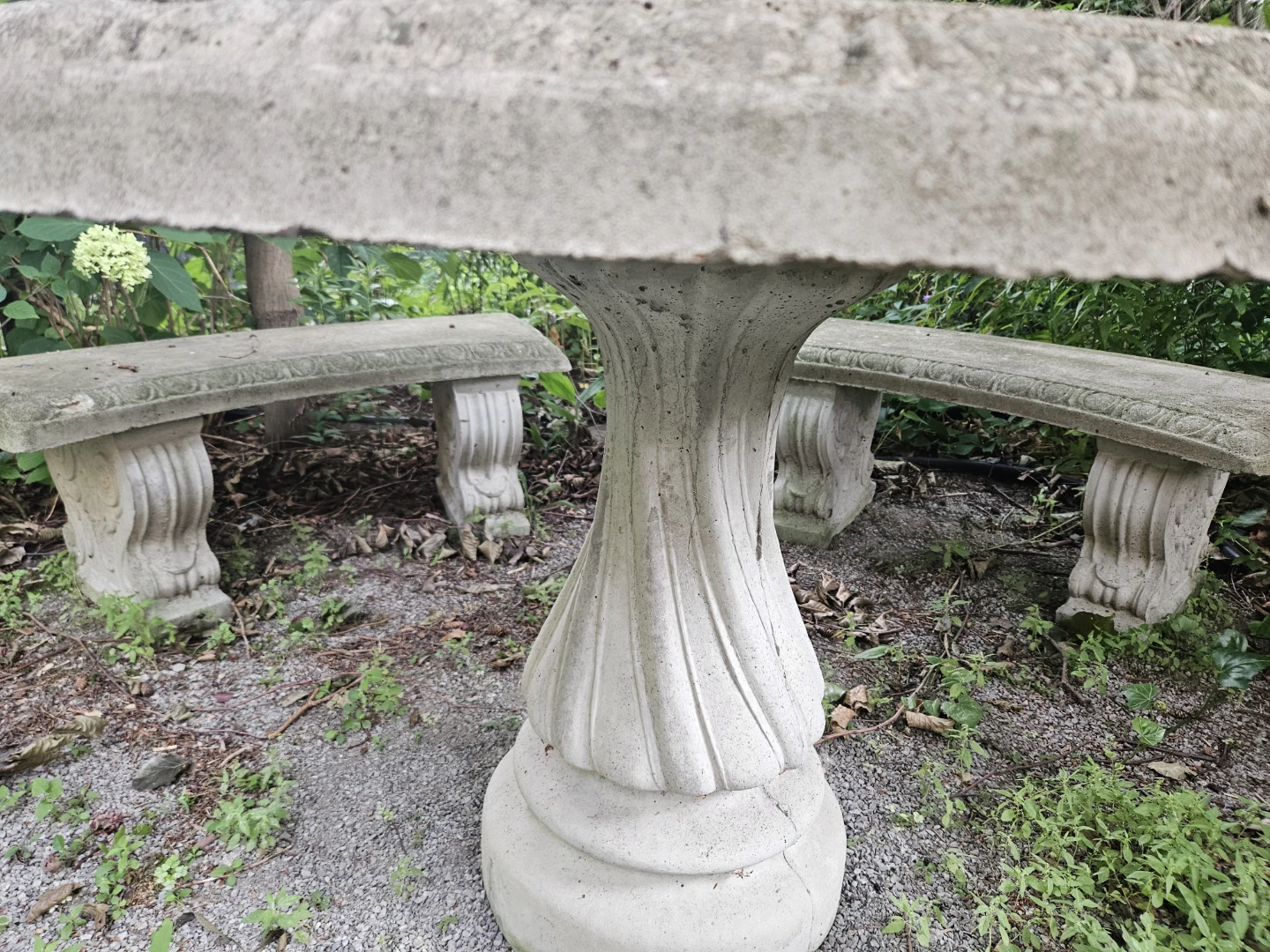 Concrete Round Picnic Table with Attached Benches - photo 5