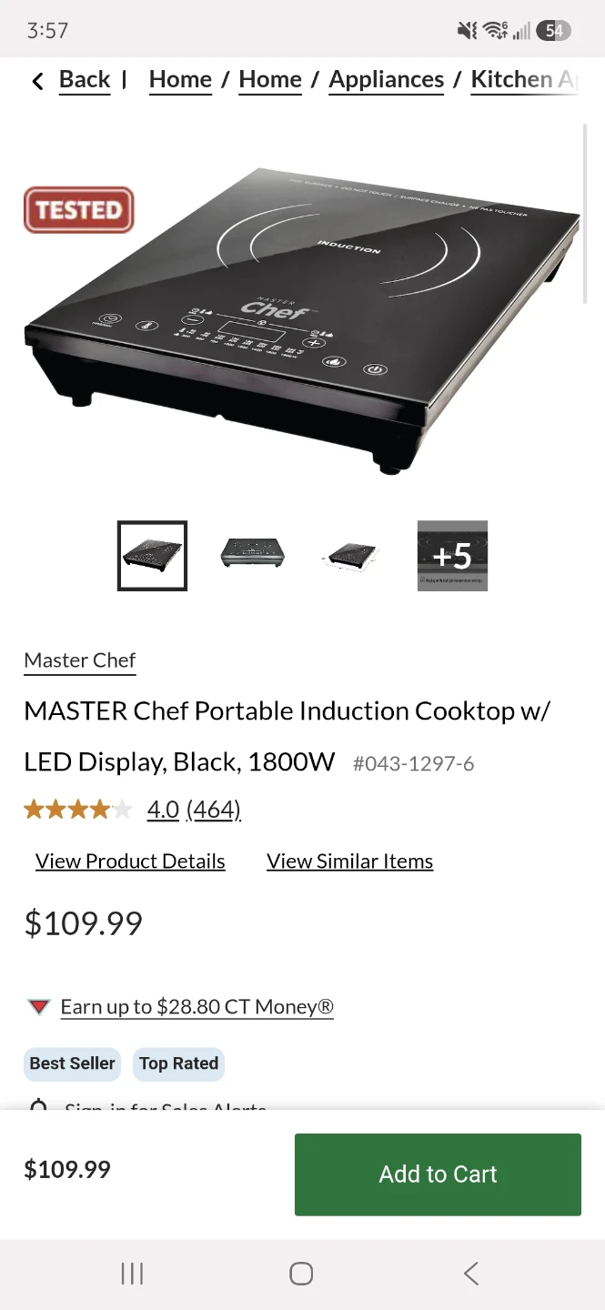 MASTER Chef Portable Induction Cooktop - photo 2