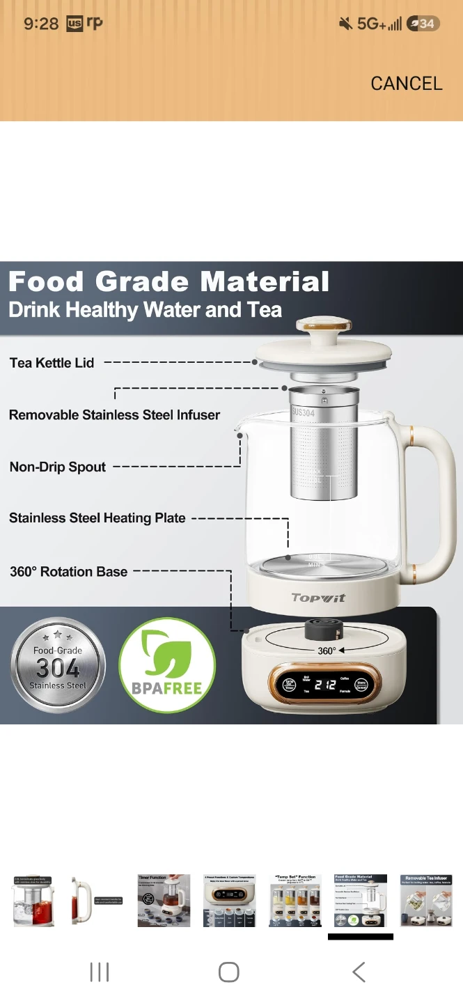 TopWit Electric Tea Kettle - photo 4