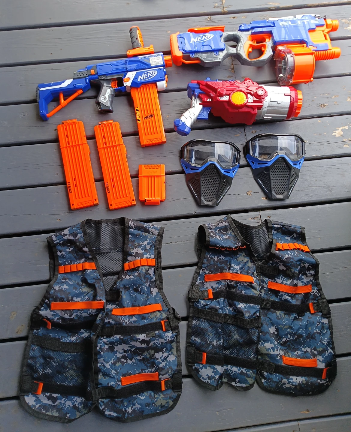 Nerf Blasters, Vests, and Masks Toy Set