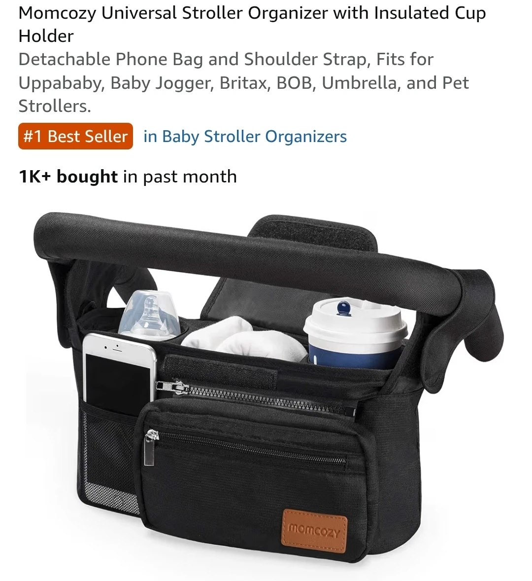 USED-Momcozy Universal Stroller Organizer