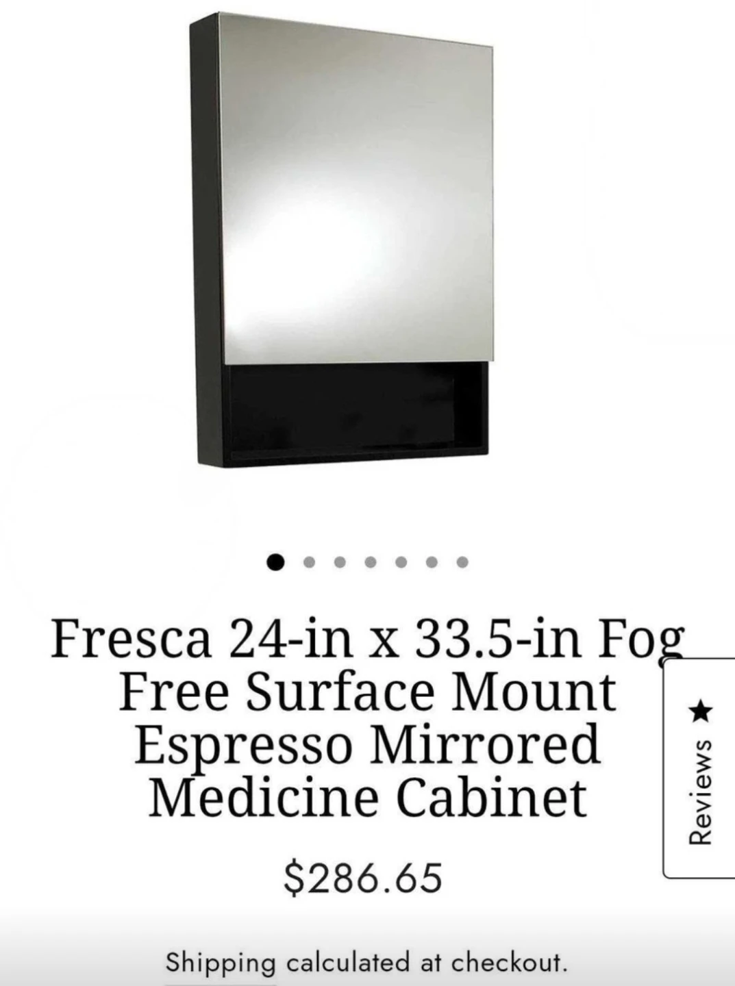 Fresca Mirrored medicine Cabinet - photo 4