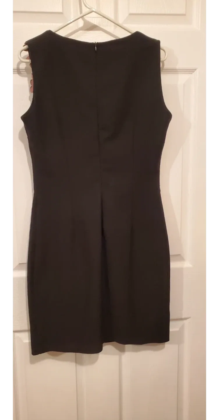 BODYFORM Women's Pink Black Lace Trim Sleeveless Dress Size 42 - photo 2
