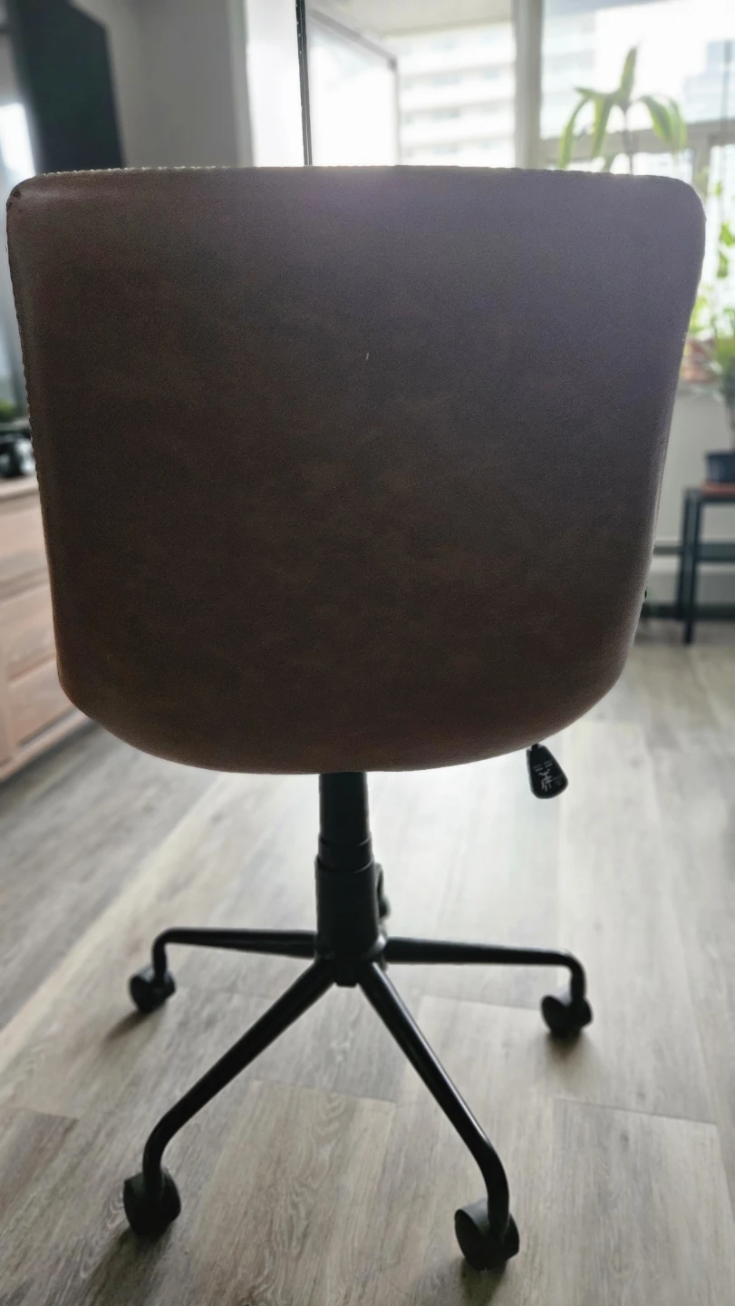 Brown Faux Leather Office Chair - photo 2