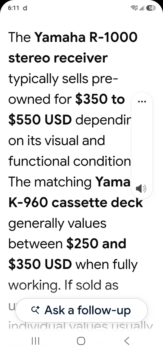 Yamaha Natural Sound Stereo Receiver R-1000 - photo 4