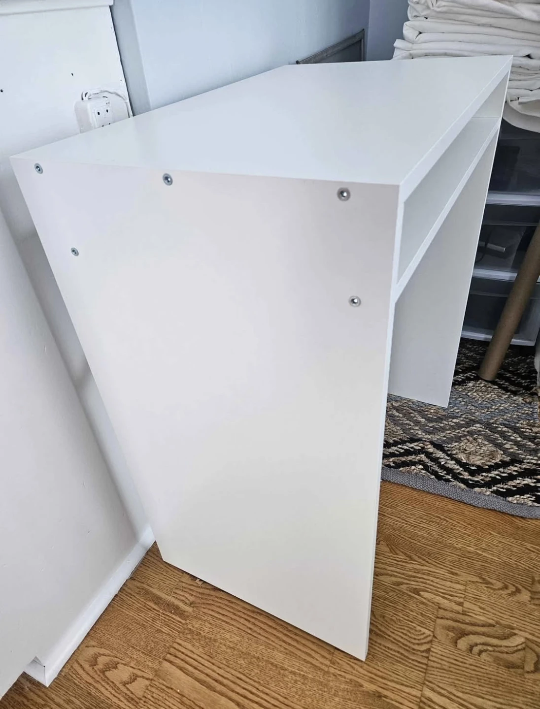 IKEA White Desk with Shelf - photo 2