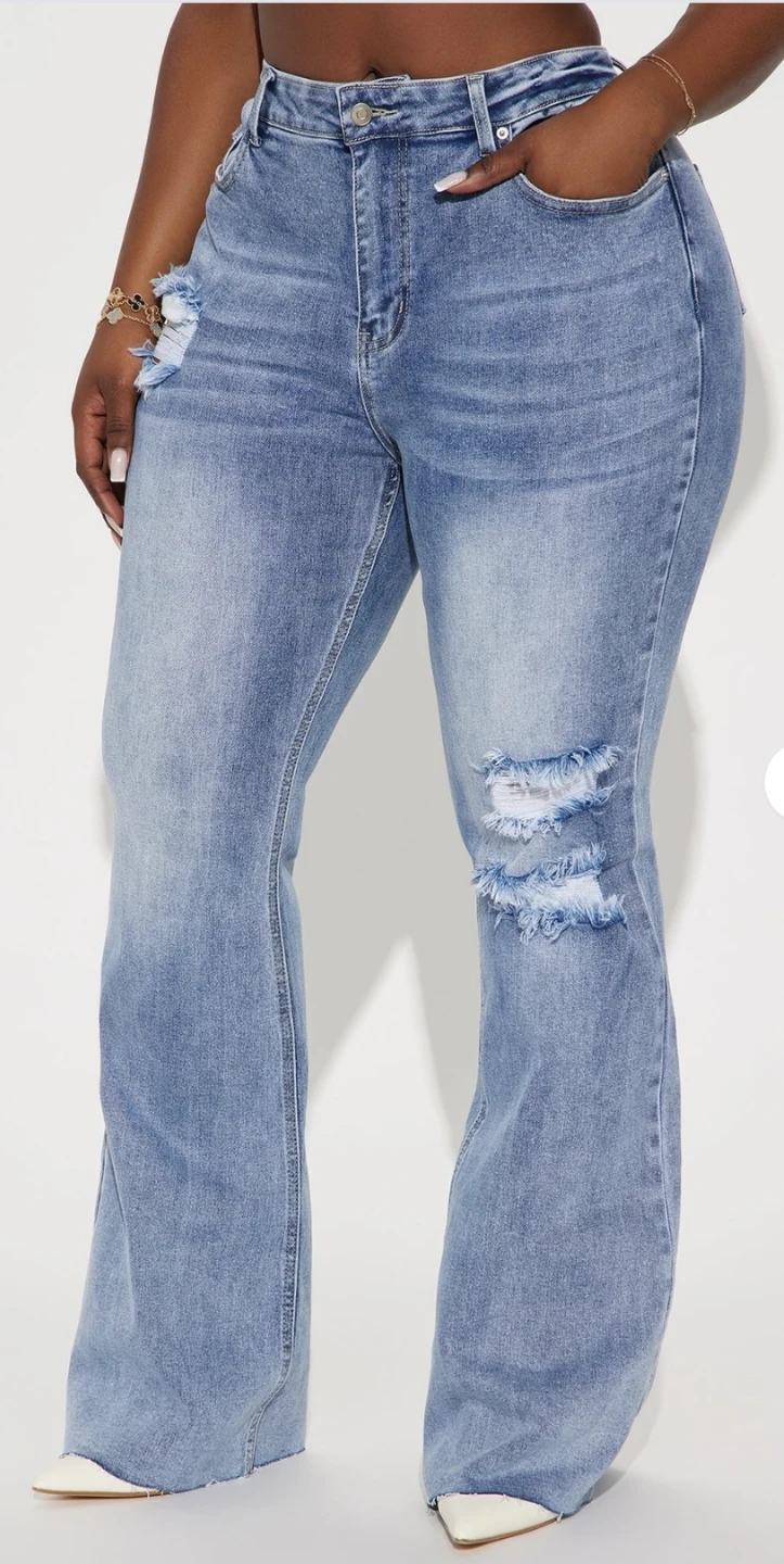New Women's Flare Jeans Light Wash - photo 4
