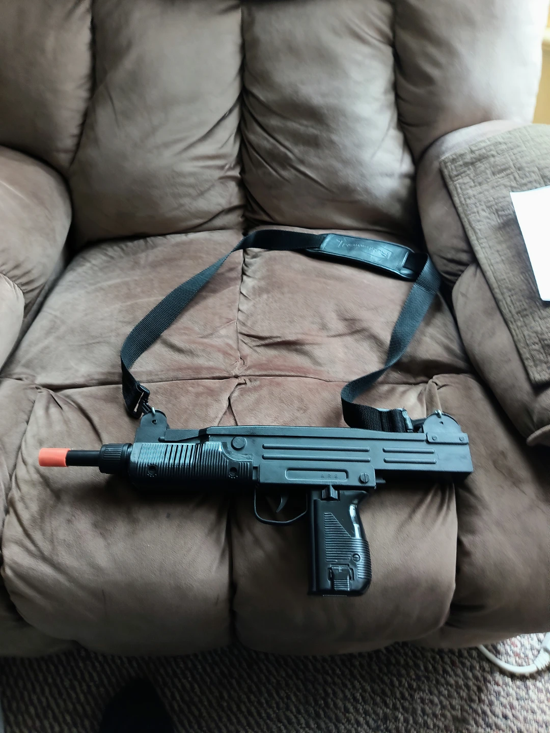 Toy UZI made of plastic 17 long x 6 1/2 x 1 1/2