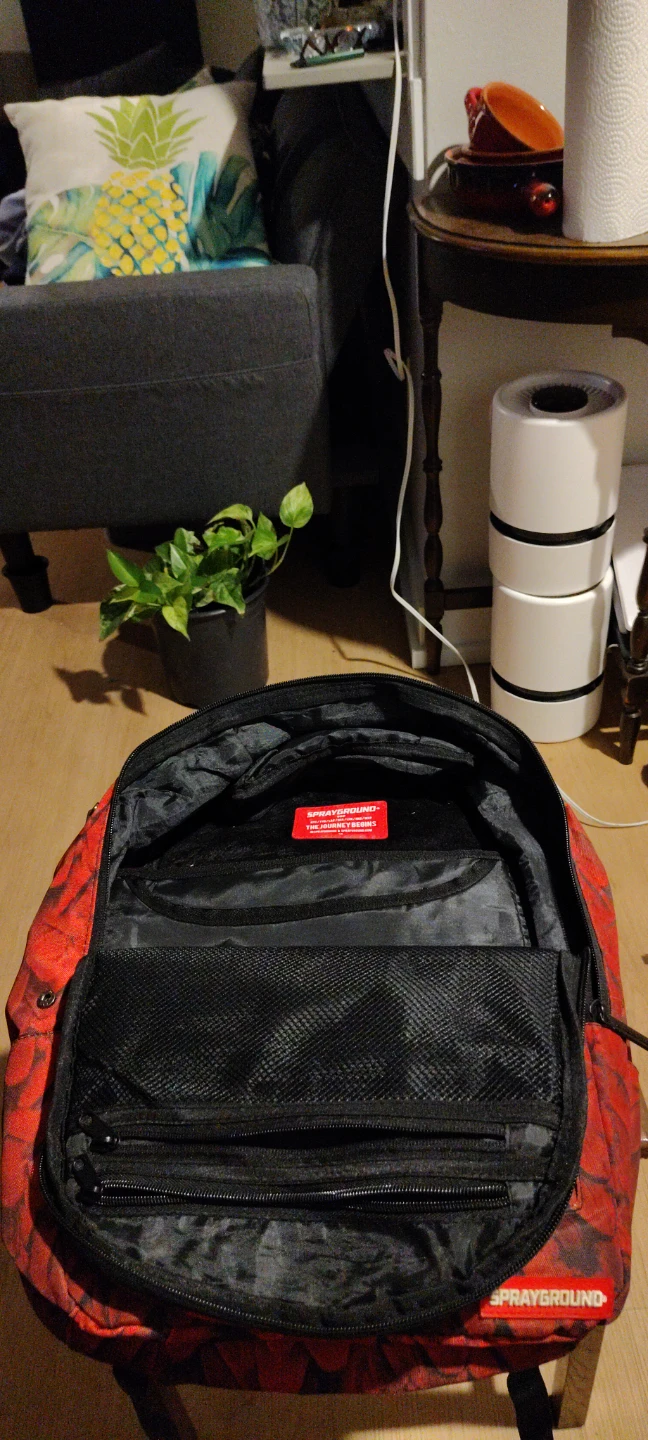 Sprayground Backpack - Red Feather Print - photo 2