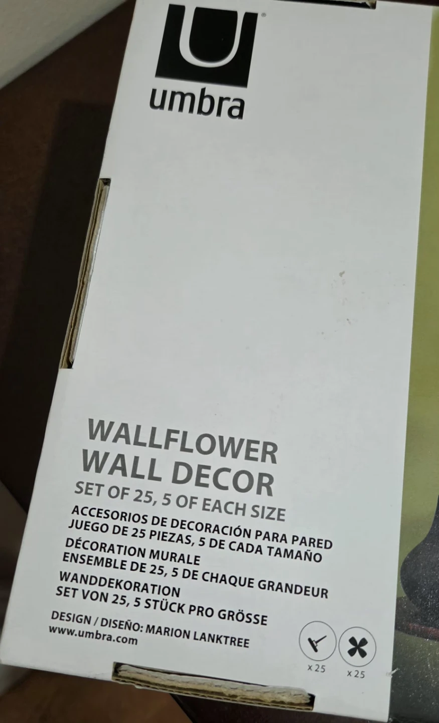 Umbra Wallflower Wall Decor Set of 25 - photo 2