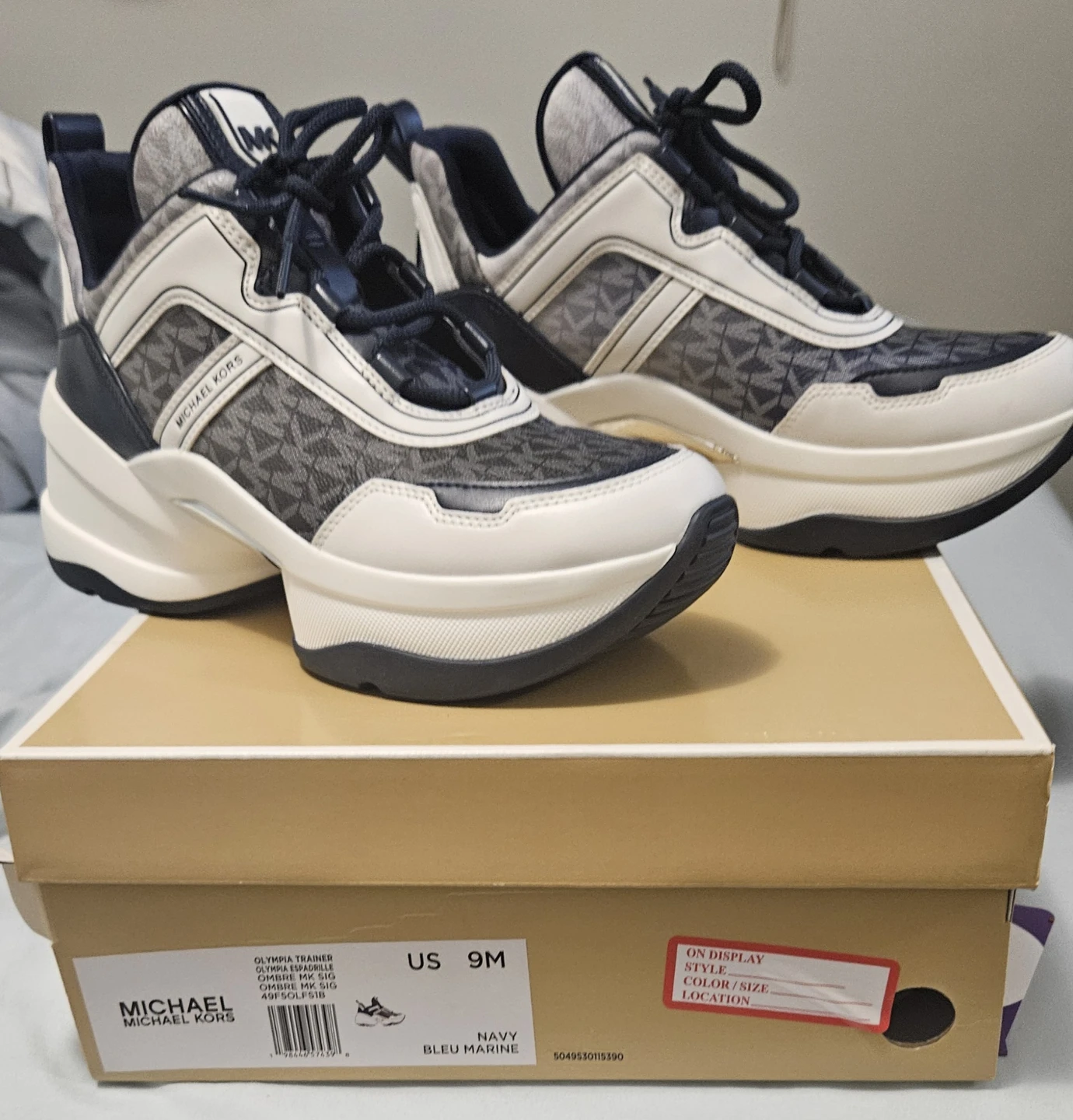 Michael Kors Olympia Trainer US 9M Navy
