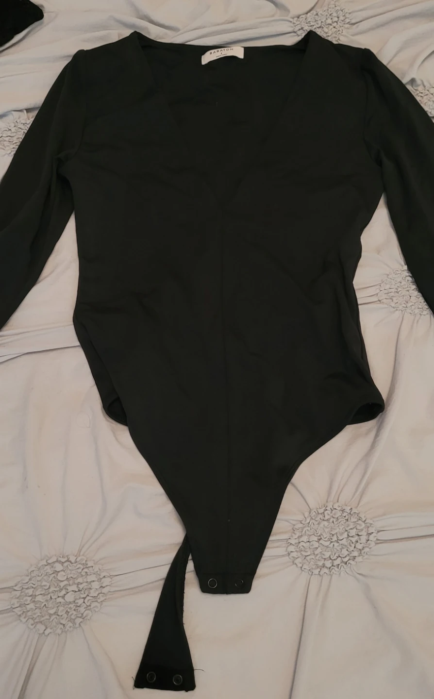 Babaton Black Long Sleeve Bodysuit Size S