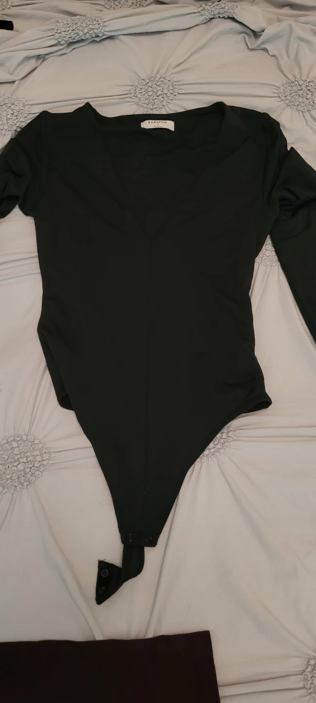 Babaton Black Long Sleeve Bodysuit Size S - photo 2