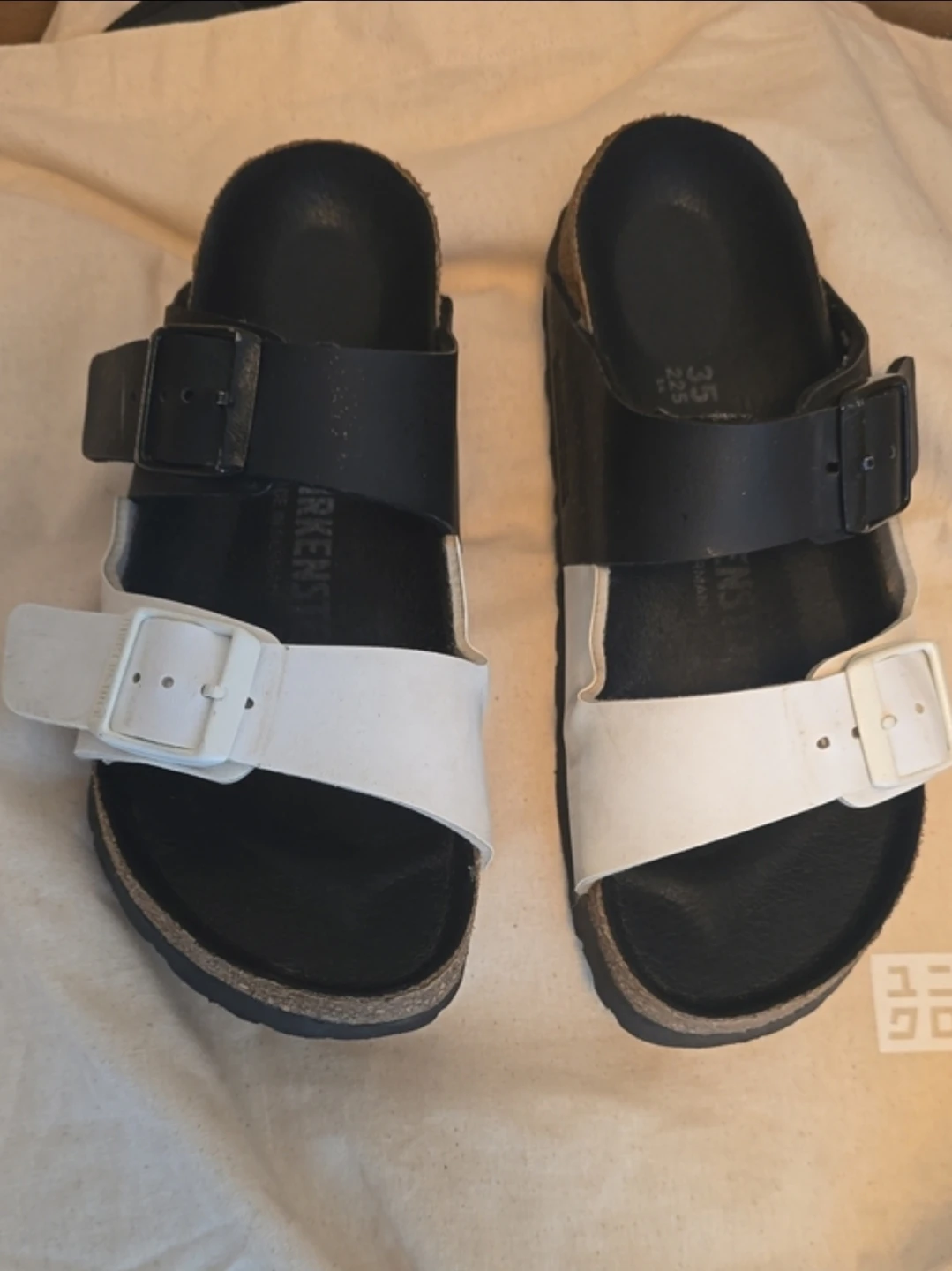 Birkenstock Arizona Split Sandals Black & White