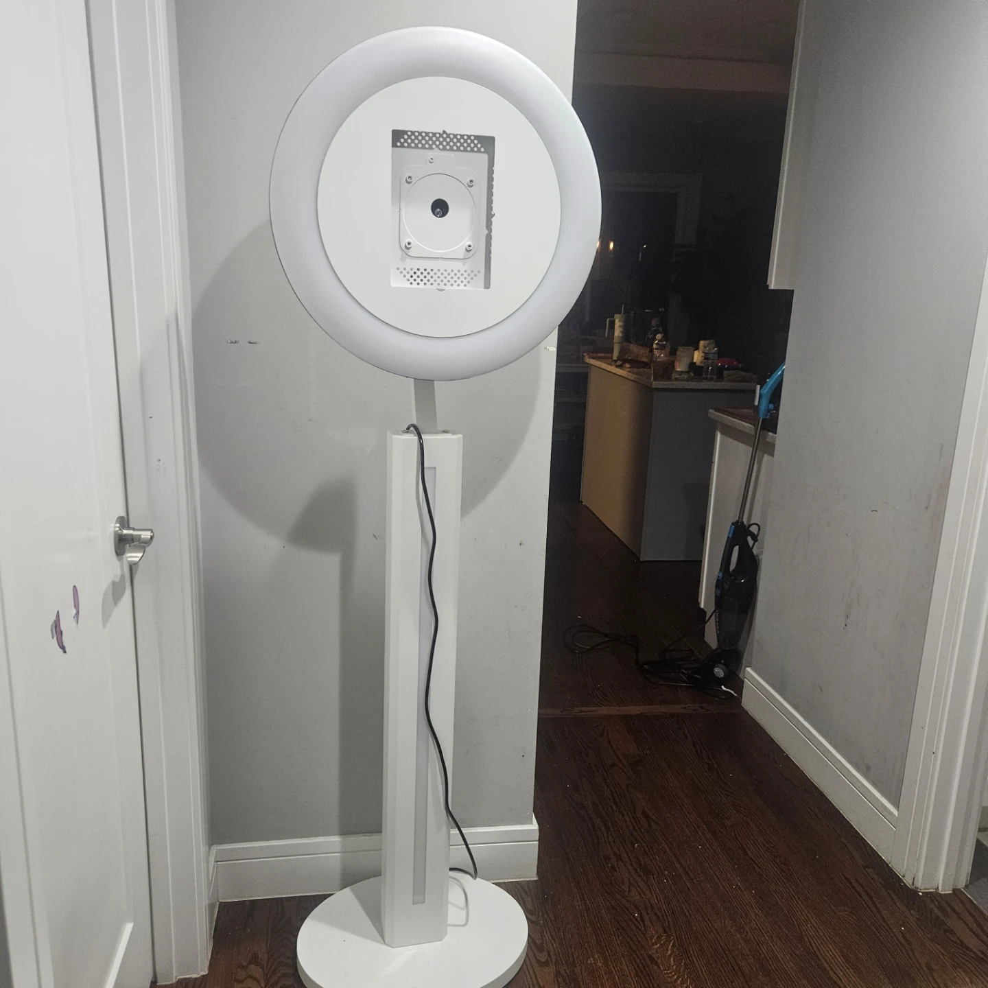 White Photo Booth Ring Light Stand