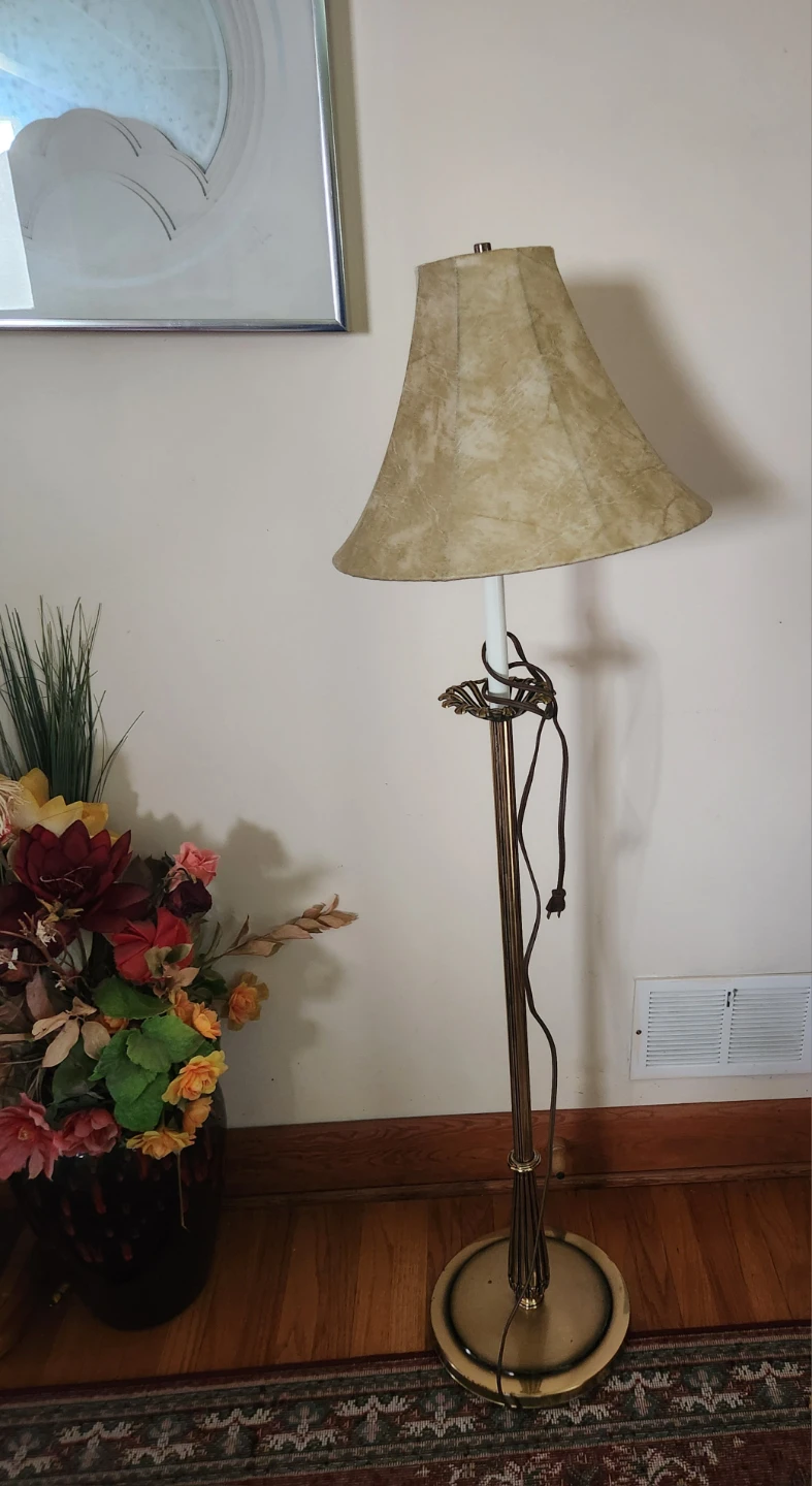 Vintage Brass Floor Lamp