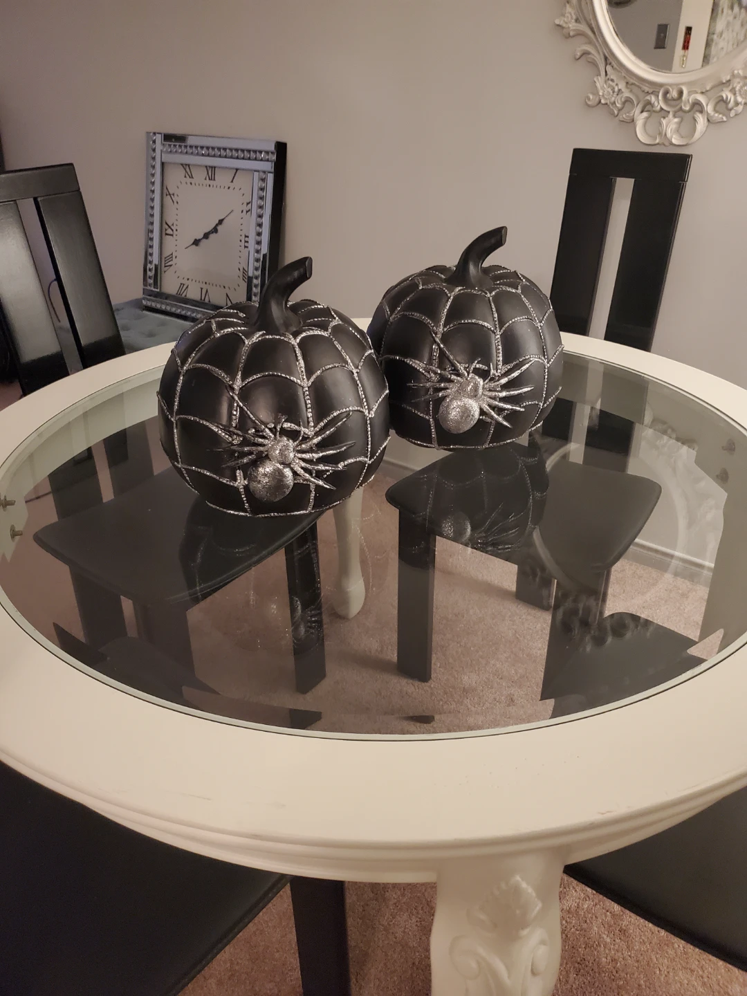 Halloween Black Spiderweb Pumpkins - Set of 2 - photo 2