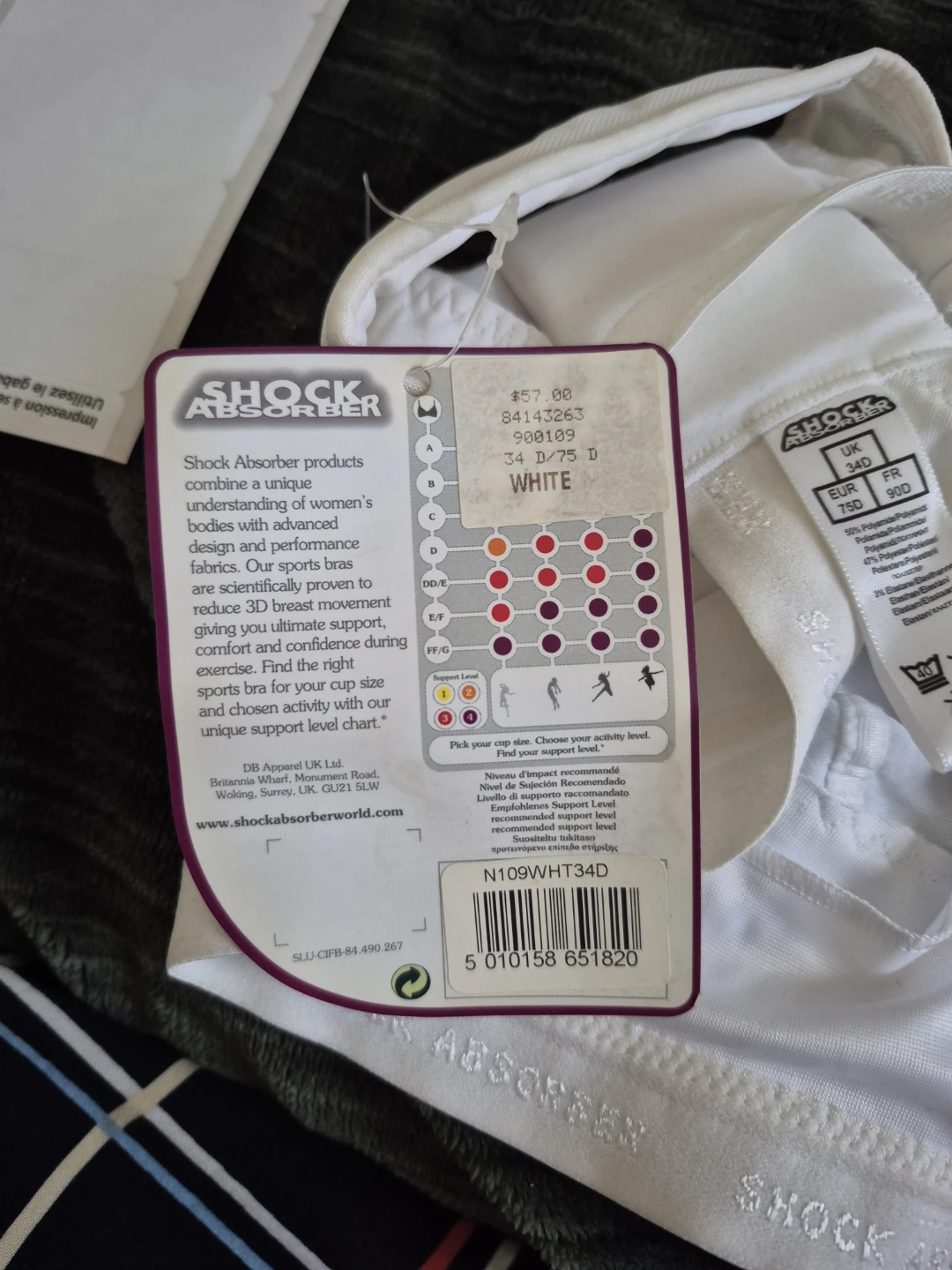 Shock Absorber White Sports Bra 34D - photo 4