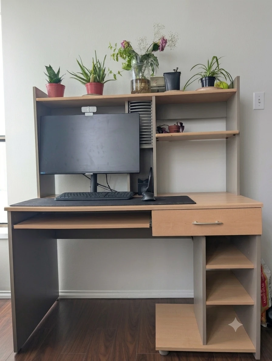 Computer Desk with Shelving