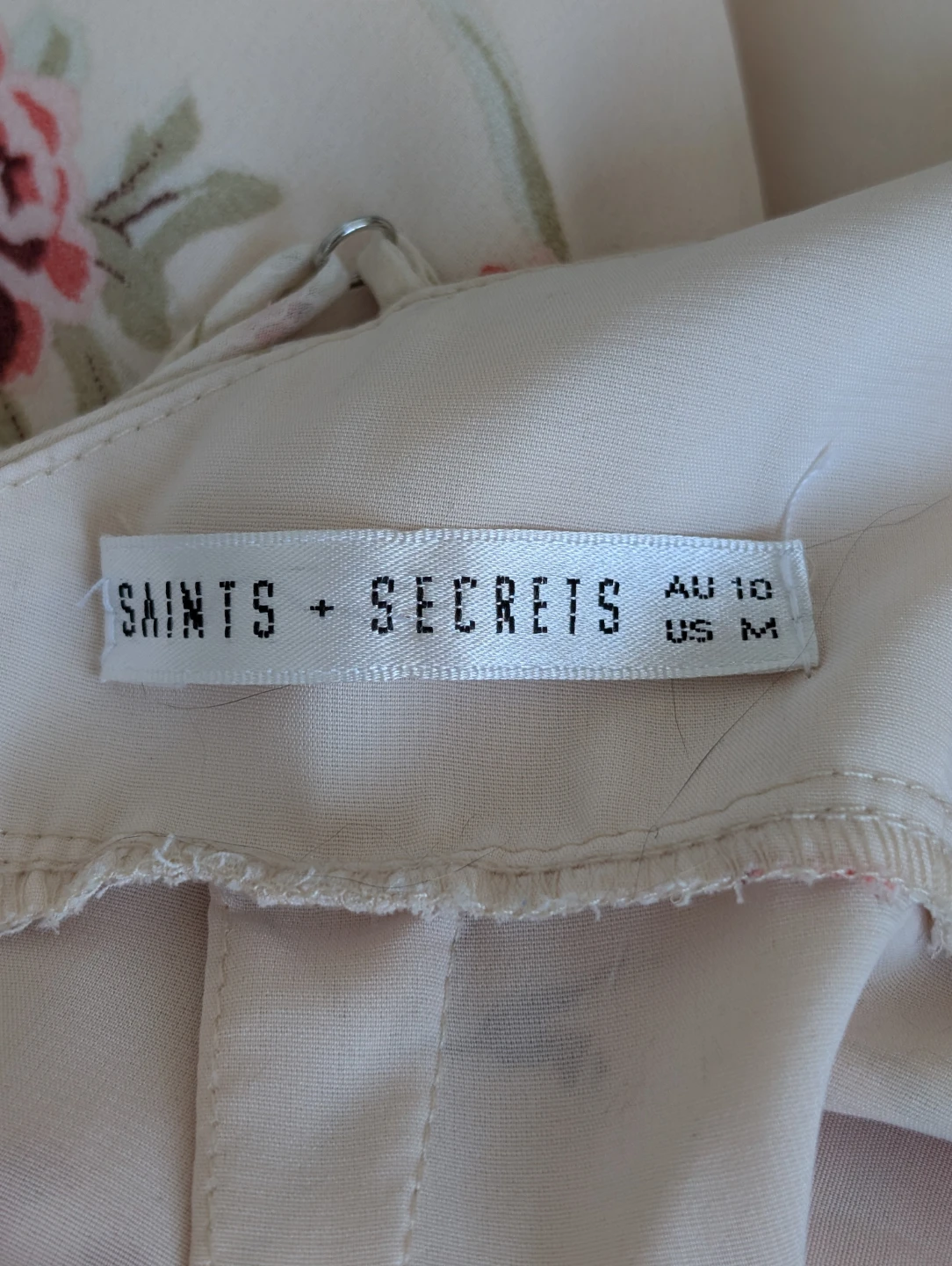 Saints + Secrets Floral Mini Dress AU 10 US M - photo 5