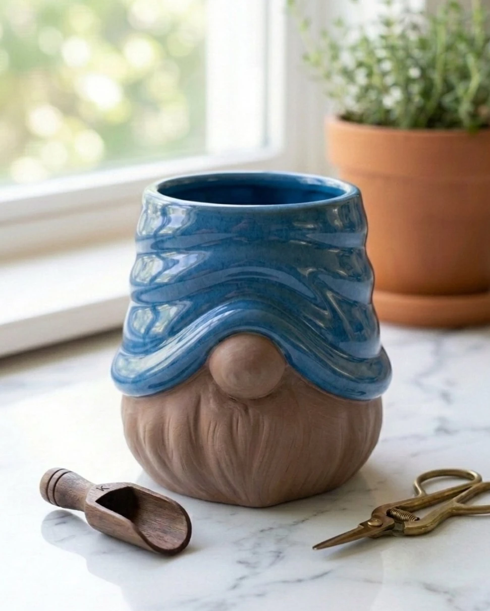 Brand New Red Gnome Pot - photo 2