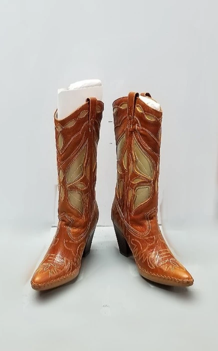 NEW Frye Women's Brown Cowboy Boots Size 7.5M