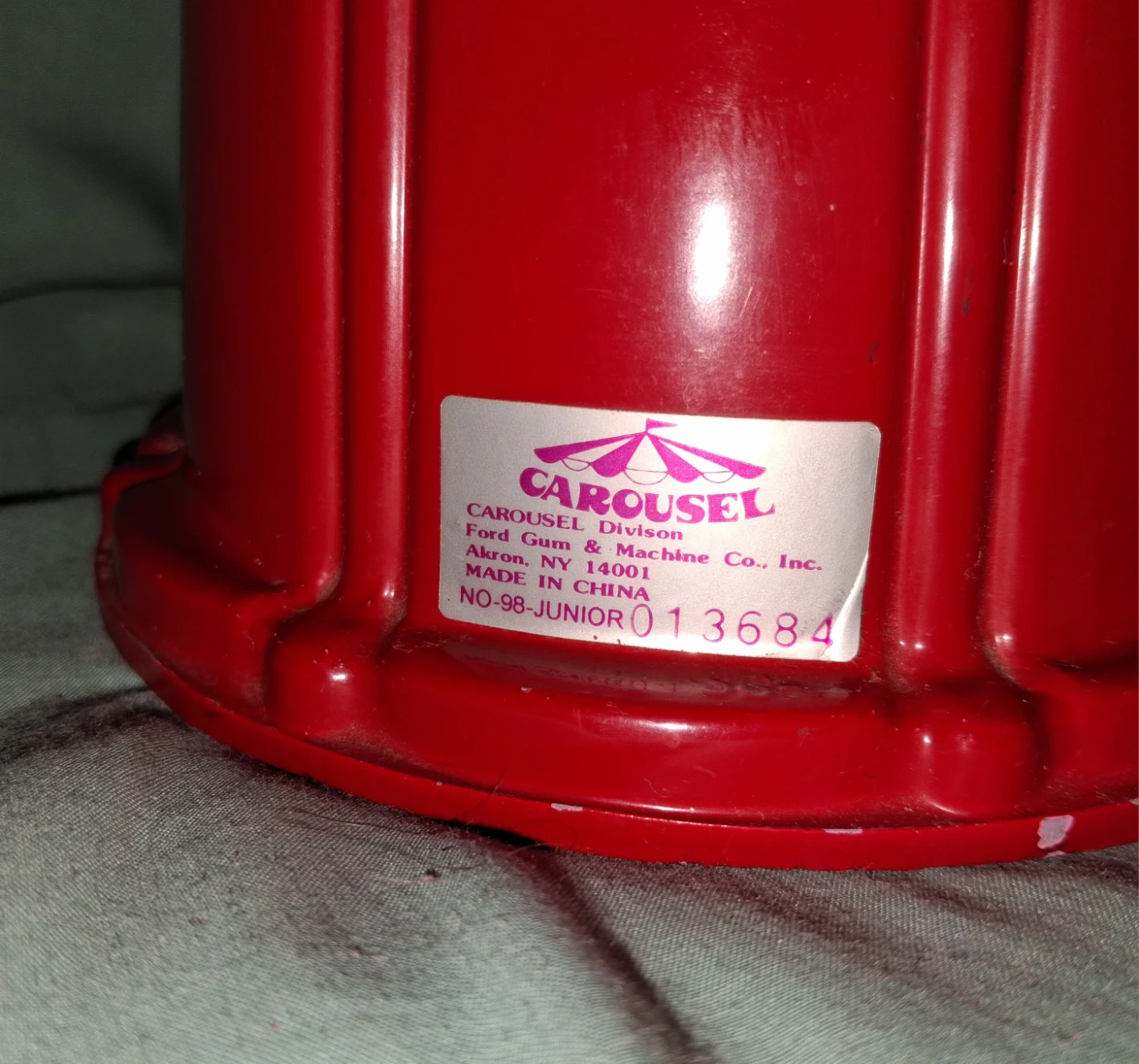 Vintage Look Red Carousel Gumball Machine Takes Quarters - photo 5