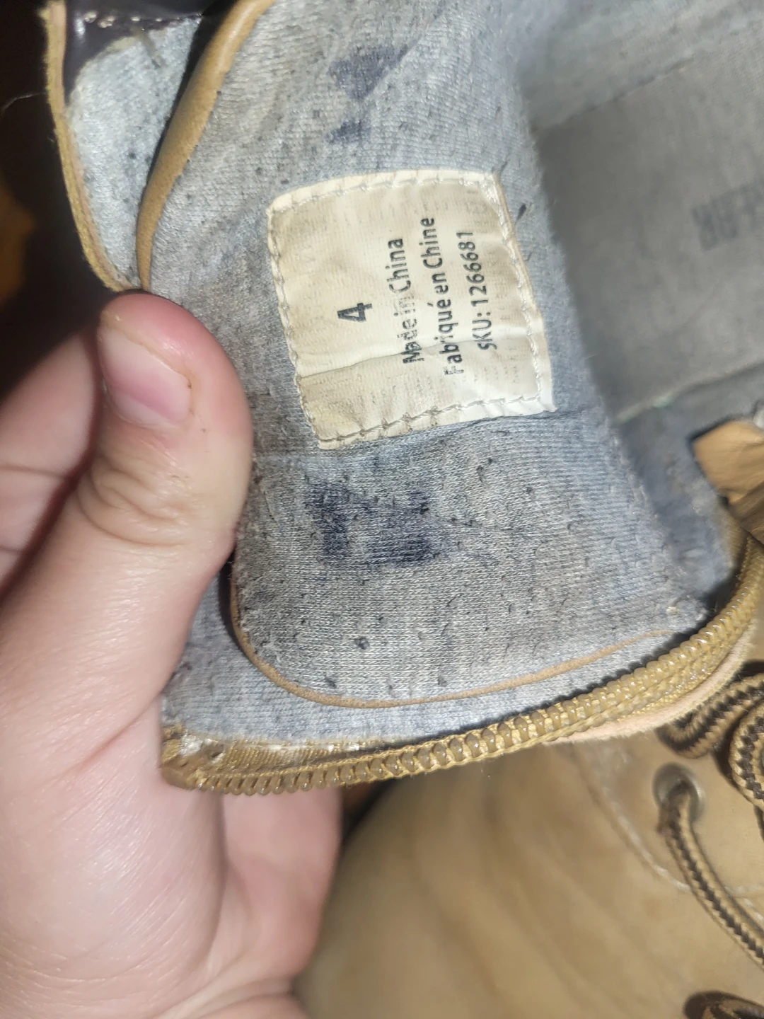 Tan Work Boots Size 4 - photo 4