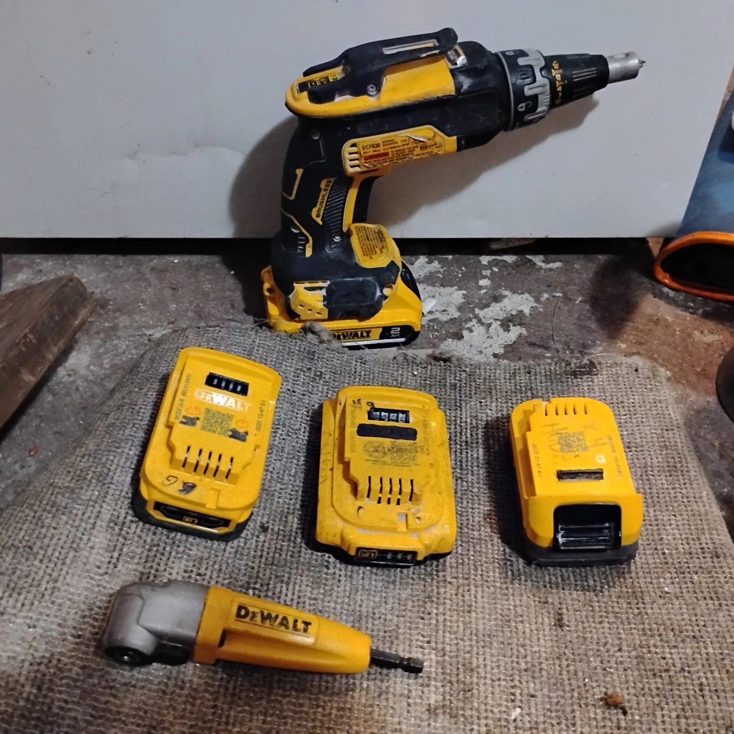 DEWALT DCF630 Cordless Drywall Screwdriver with 3 Batteries